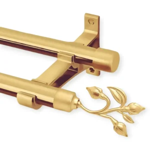 double layer curtain rod gold