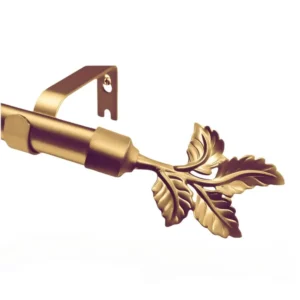 gold curtain rod, gold colour curtain rod, golden colour curtain rod, curtain rod with bracket, curtain rod with finial, curtain rod with holder