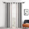 modern farm house with curtains and curtain rods, modern farm house curtain rod with finials and brackets