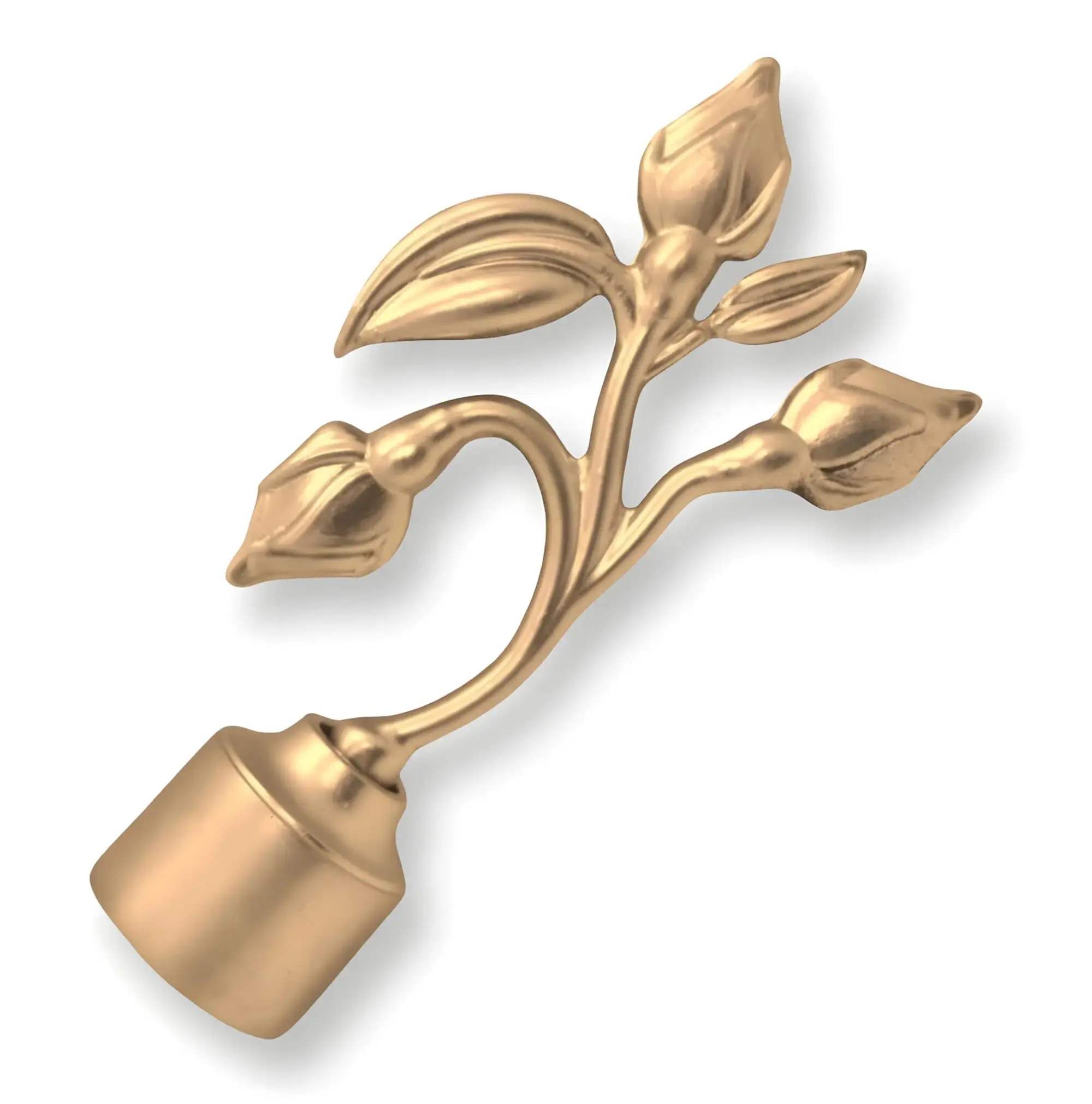 Decorative Gold Curtain Rods - Perfect For Any Home Décor (Decorative Leaf Finials With Hardware Fittings)