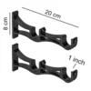 double curtain rod holder measurements