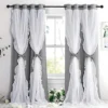 double curtain rods for layers, double curtain rods for layered curtains