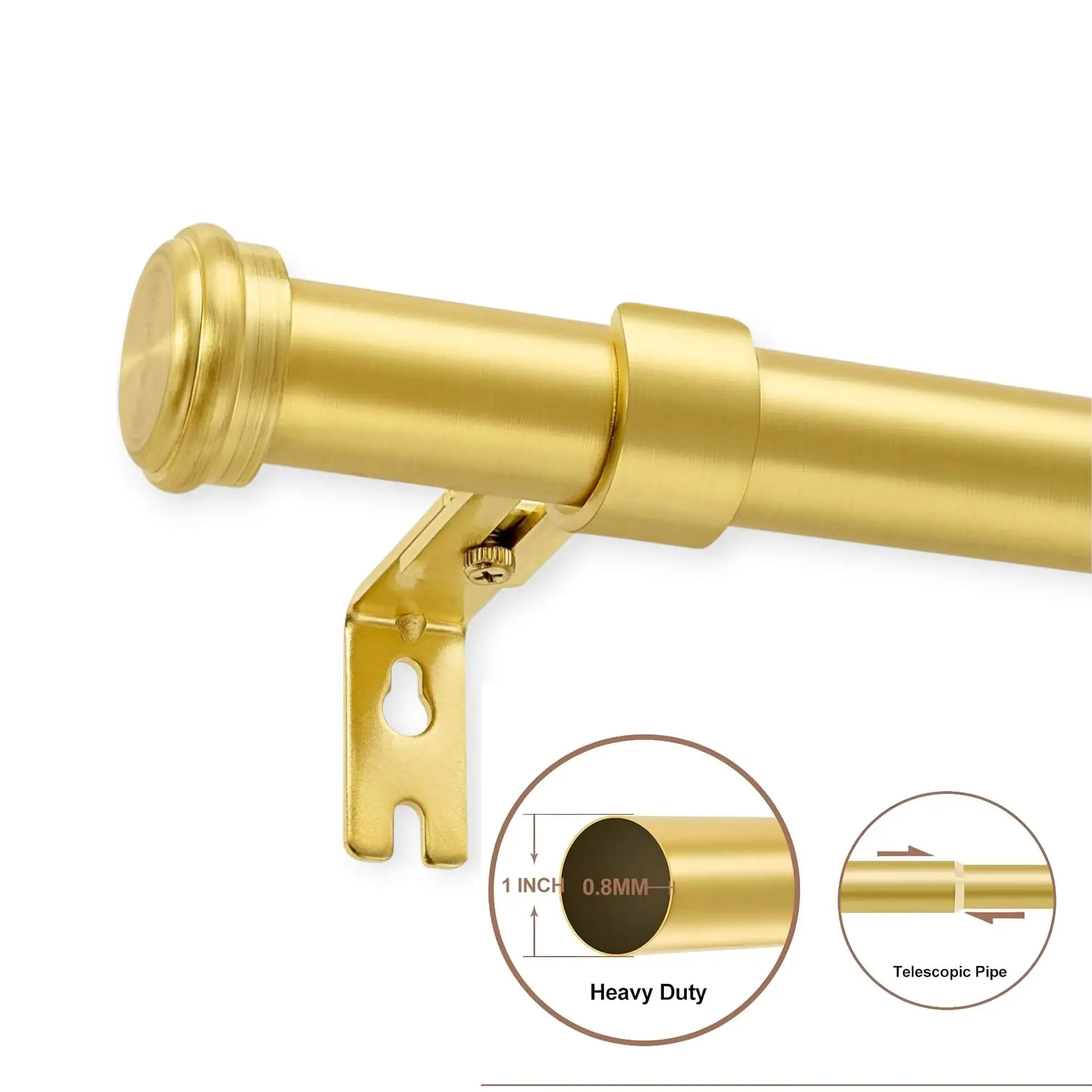 1 inch curtain pole, expandable curtain rod