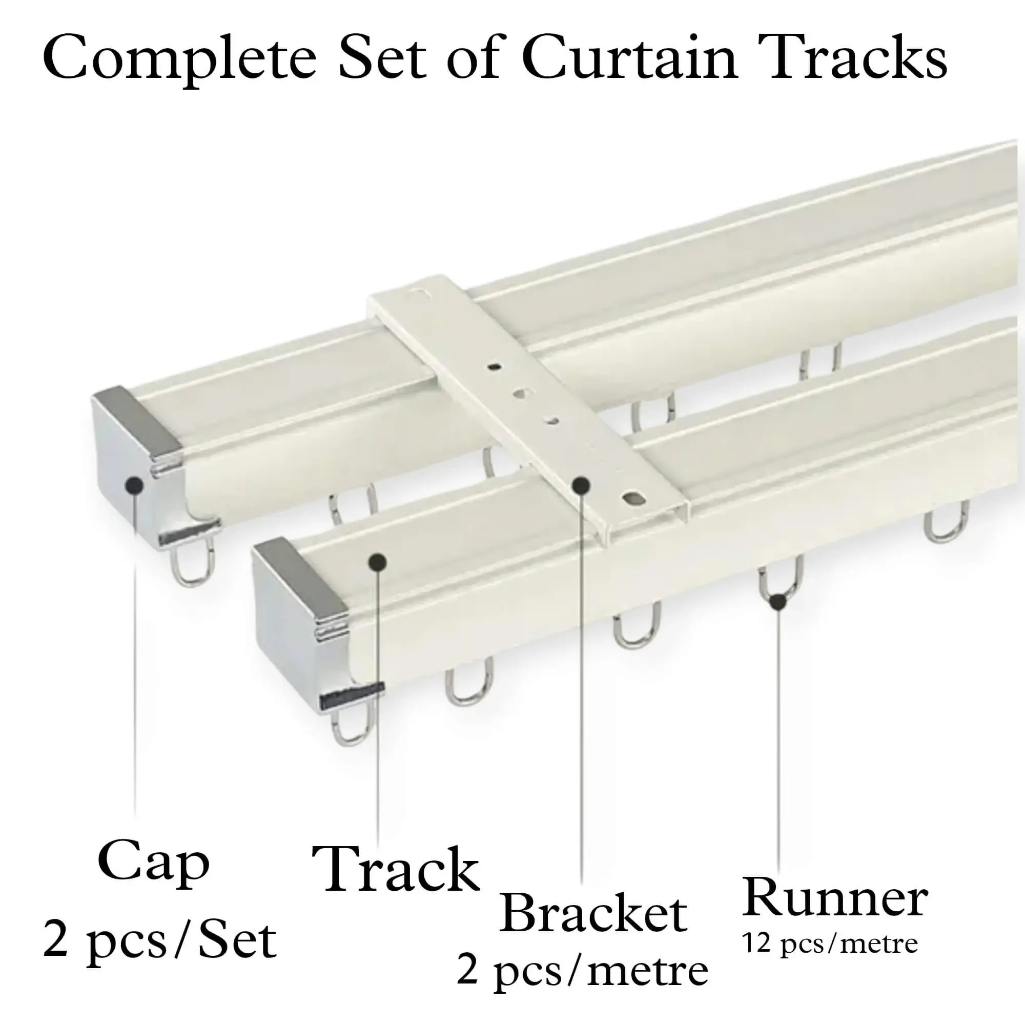 curtain track complete set, curtain track kit, curtain rail kit, ceiling curtain track kit, double curtain track kit, curtain track system for ceiling, 