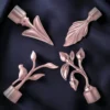 rose gold curtain rod finial