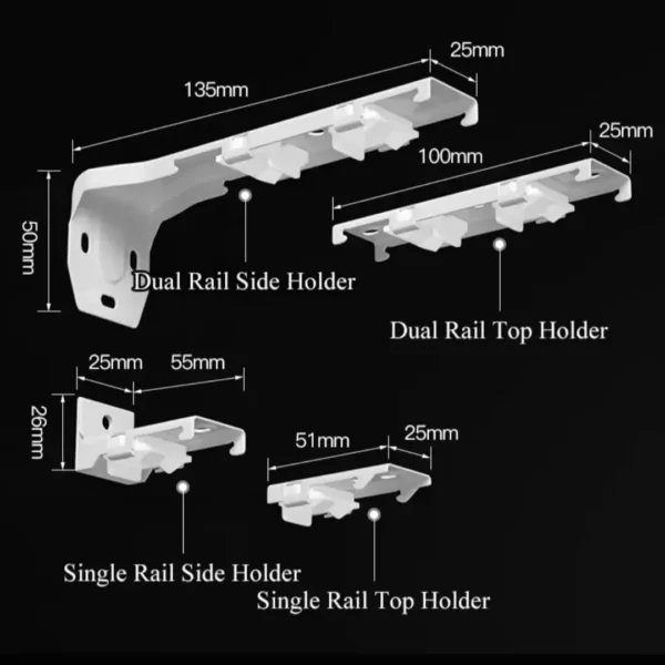 brackets for curtain track
