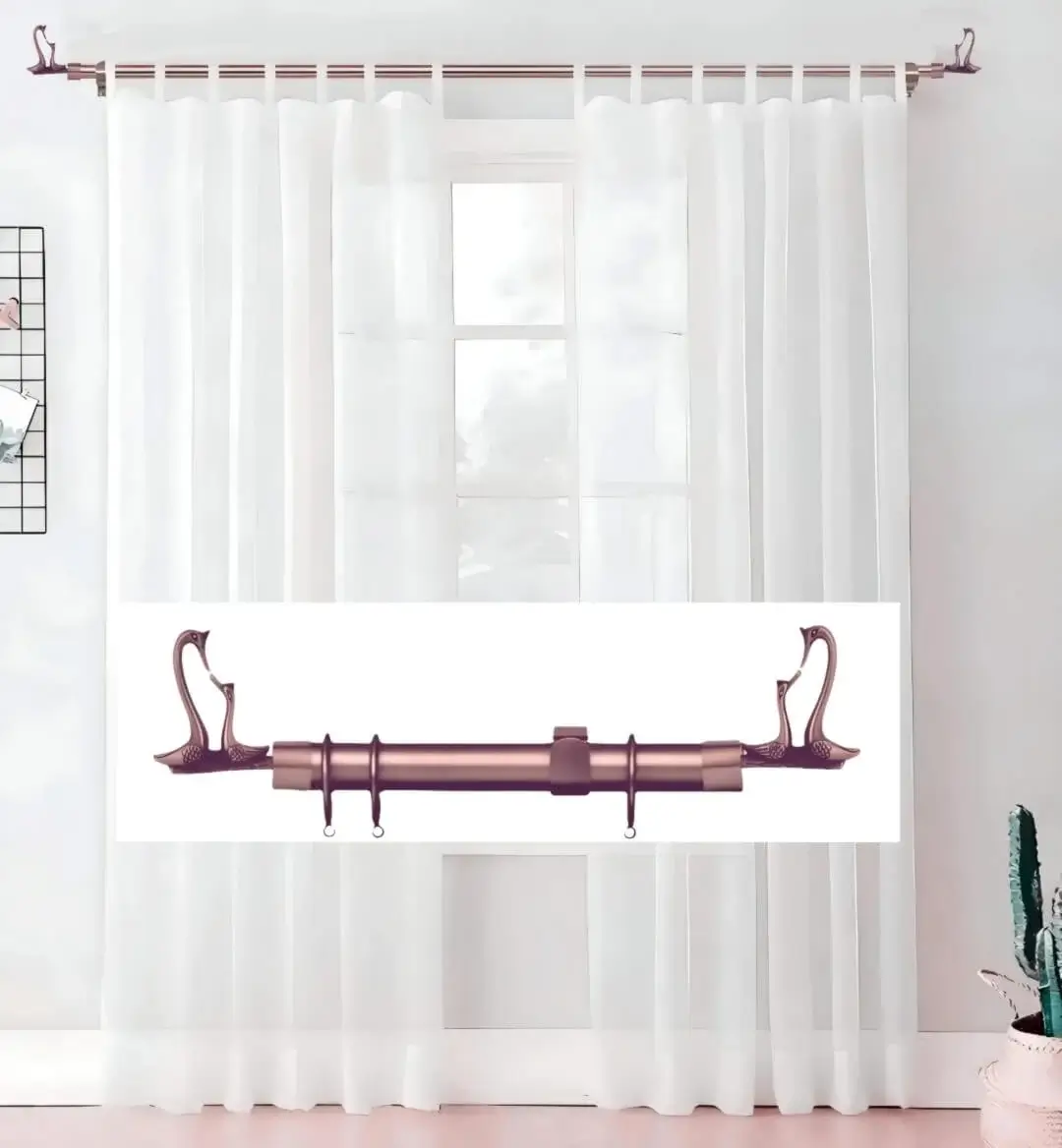 Heavy Duty Adjustable Curtain Rod Kit with Bracket