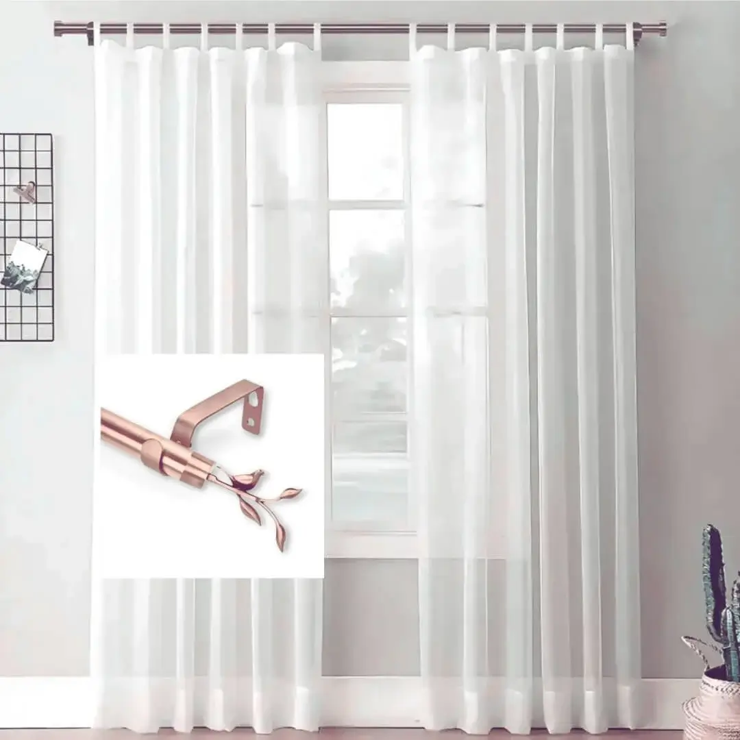 Heavy Duty Curtain Rods with Brackets Full Set: Elegant, Sturdy and Easy to Install!