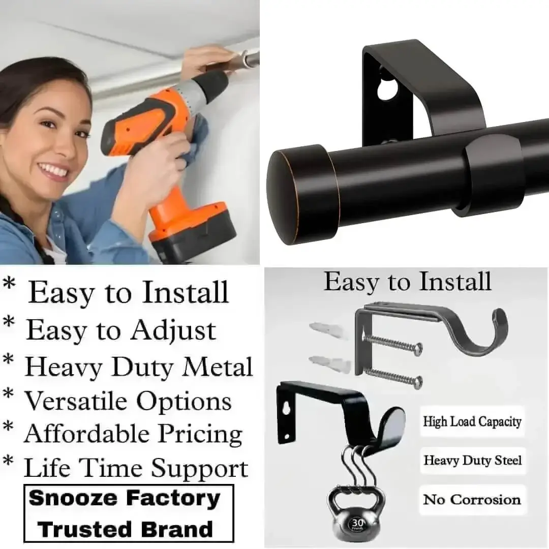 easy mount curtain rod