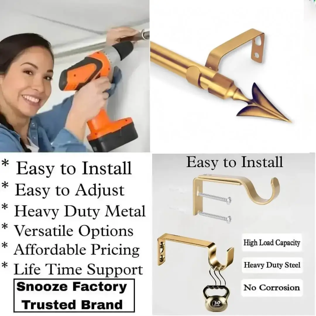 easy to install curtain rod