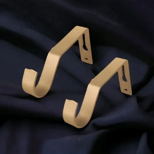 gold brackets for curtain