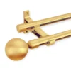 gold double curtain pole