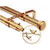 gold double curtain rod