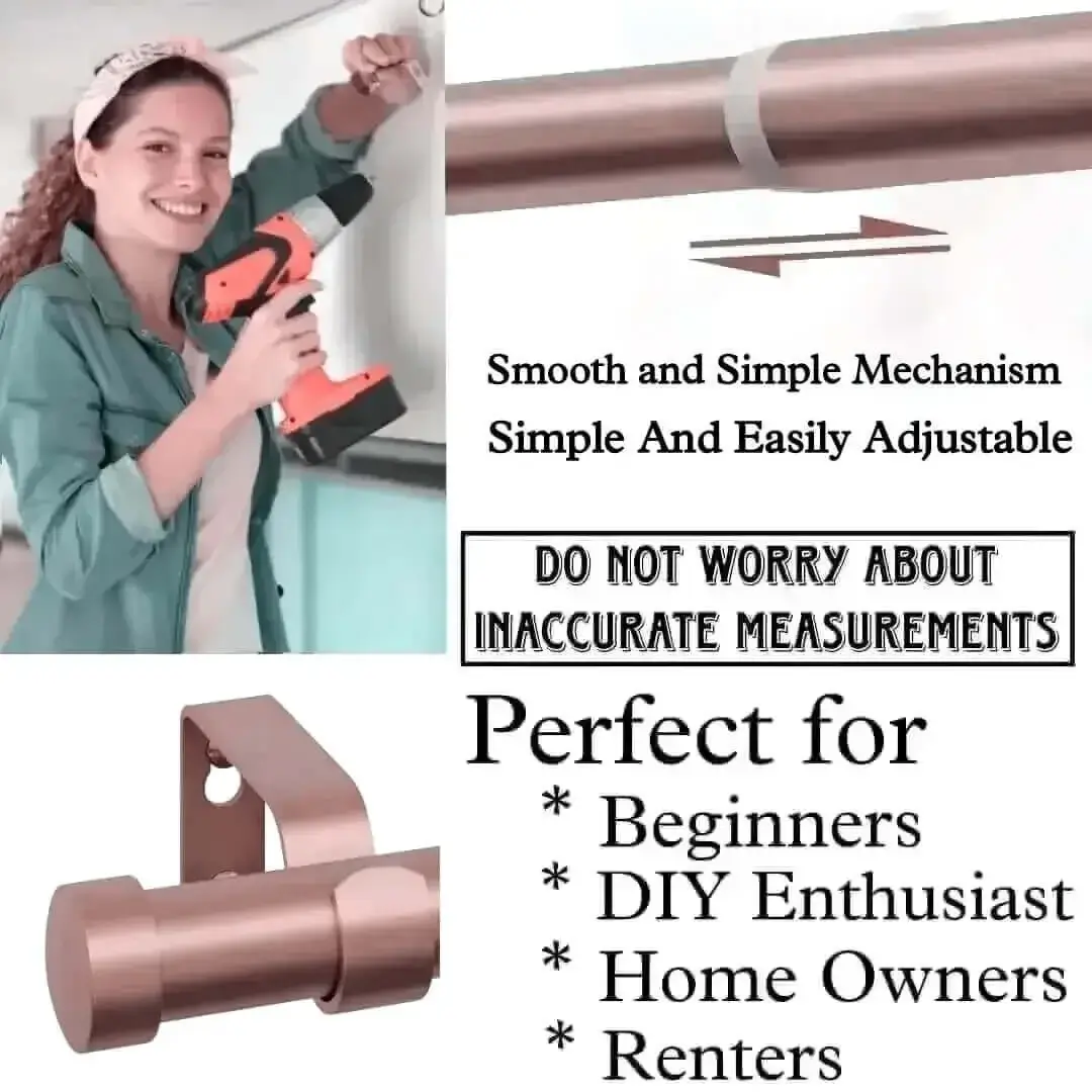 smooth adjustable curtain rod, easily adjustable curtain rod