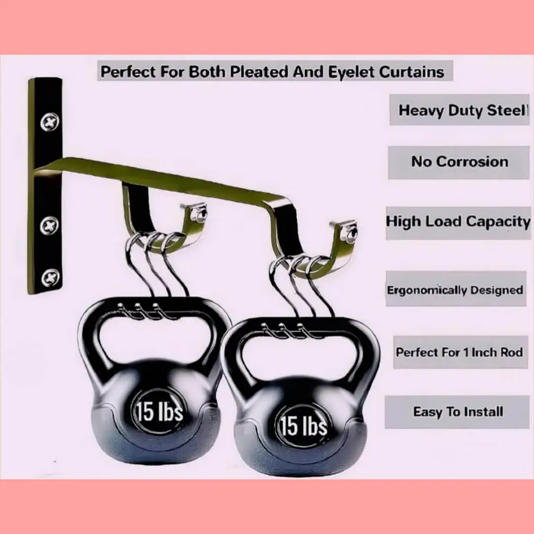 study double curtain brackets