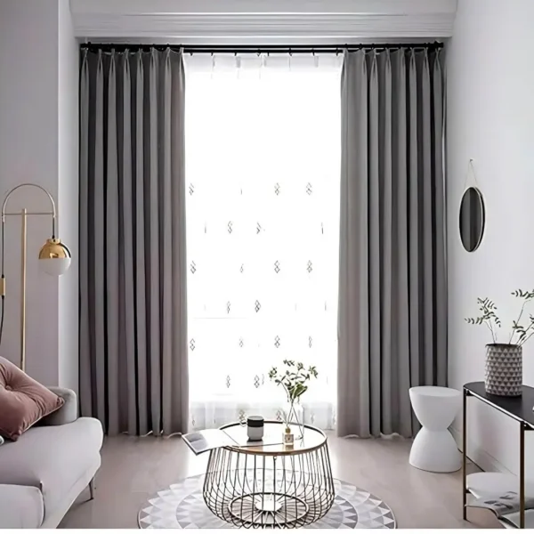 curtain rod against wall