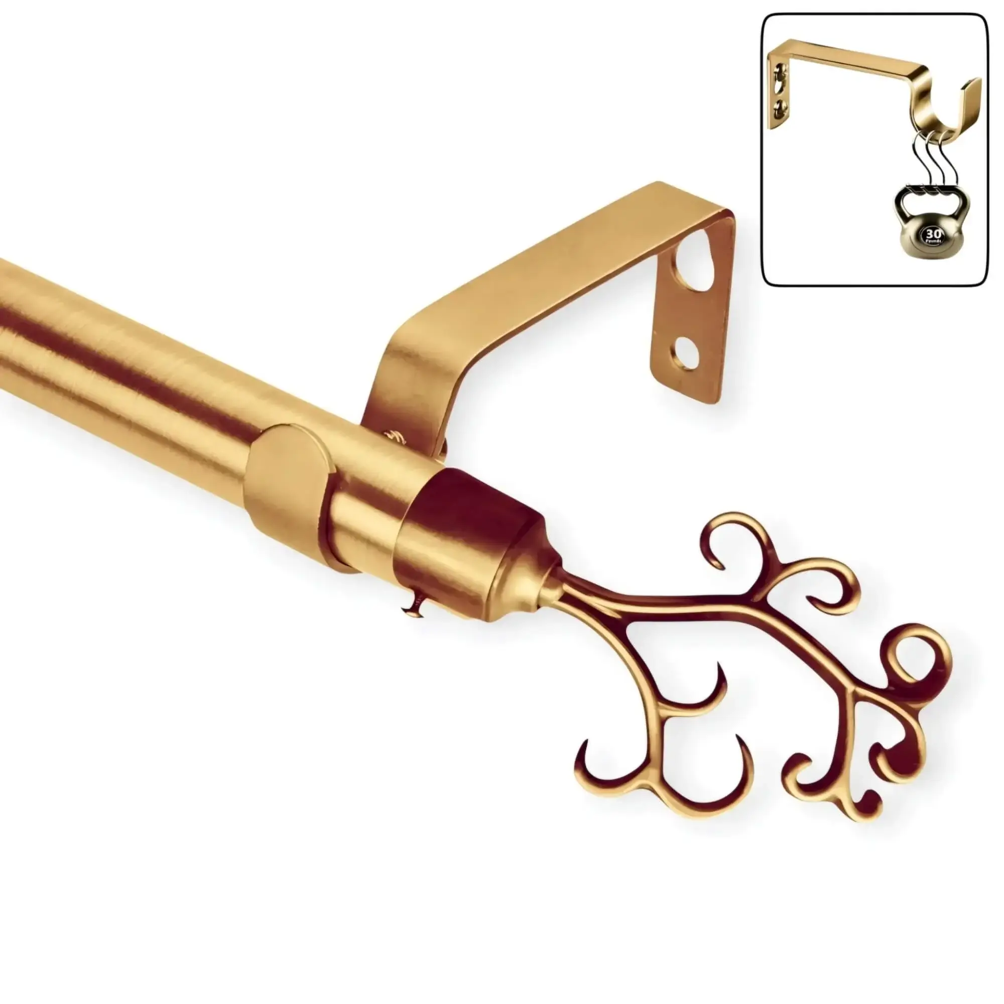 curtain rod with bracket