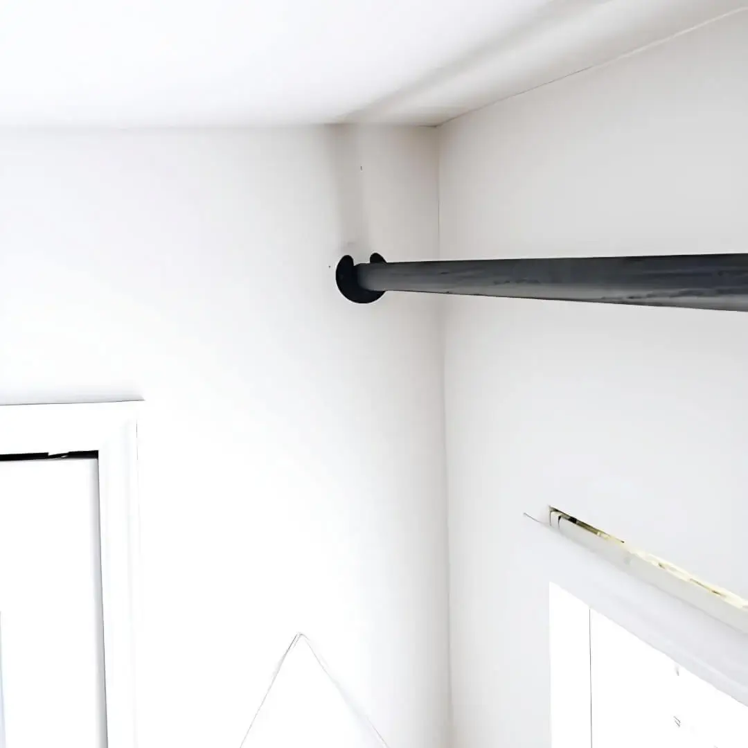 flush to wall curtain rod